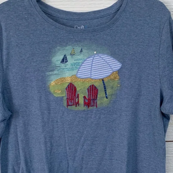 Woman’s Short Sleeve T-Shirt by Croft & Barrow.  Size XL. (NEW) - Picture 2 of 9